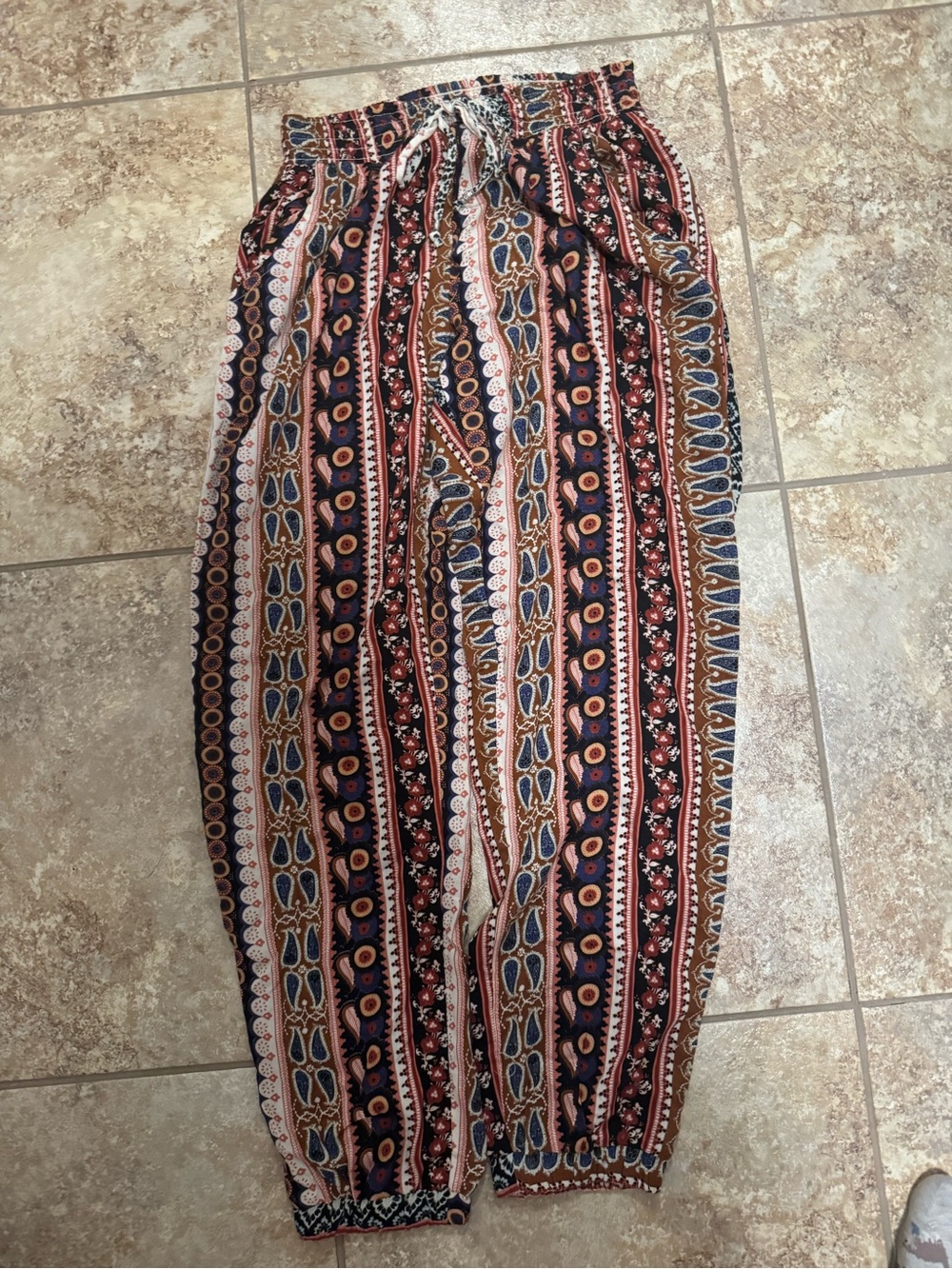 American Eagle Outfitters Multicolor Striped Boho Joggers